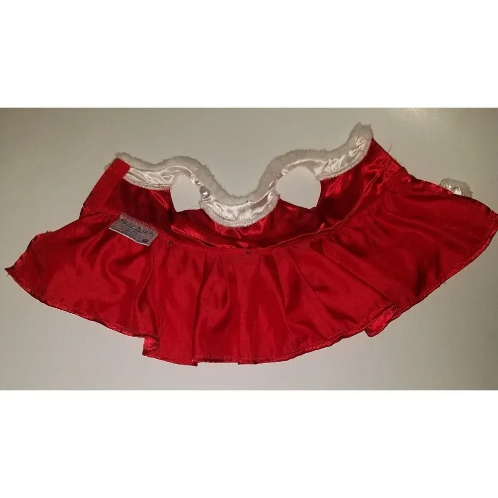 BABW Brown Girl Reindeer Plush Wearing Red Santa Dress Build-A-Bear Christmas